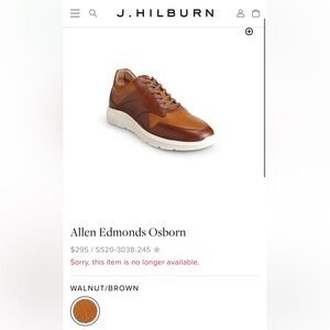 Allen Edmonds Brown Sneakers with Retro Design- 11.5